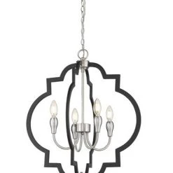Deals 👍 Patriot Lighting® Tamara Black 4-Light Pendant ⌛ -Patriot Lighting Sales 3518731 P ALT3