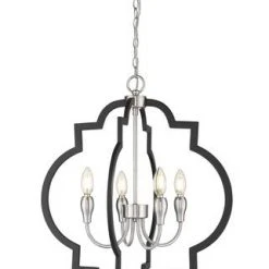 Deals 👍 Patriot Lighting® Tamara Black 4-Light Pendant ⌛ -Patriot Lighting Sales 3518731 P Alt