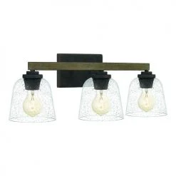 Outlet 🎁 Patriot Lighting® Danae Matte Black 3-Light Vanity Light 🎁 -Patriot Lighting Sales 3518732 Alt2V1