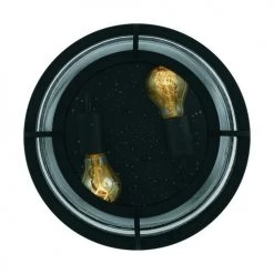 Cheapest 🥰 Patriot Lighting® Haley Matte Black 2-Light Flush Mount Ceiling Light ⭐ -Patriot Lighting Sales 3518734 Alt6V1