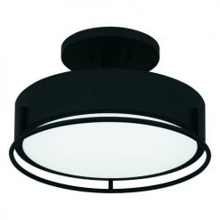 Best deal 🔥 Patriot Lighting® Devak Matte Black Integrated LED Semi-Flush Mount Ceiling Light 😍