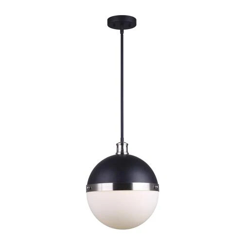 Cheap ⭐ Patriot Lighting® Wali Matte Black & Brushed Nickel 1-Light Pendant 😉 3 Cheap ⭐ Patriot Lighting® Wali Matte Black & Brushed Nickel 1-Light Pendant 😉