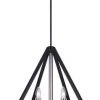Best Sale 😀 Patriot Lighting® Dryden Matte Black & Brushed Nickel 4-Light Chandelier ❤️ -Patriot Lighting Sales 3518747 P