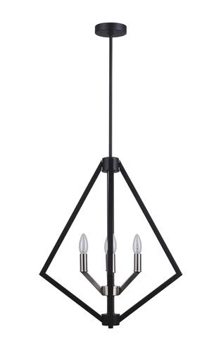 Best Sale 😀 Patriot Lighting® Dryden Matte Black & Brushed Nickel 4-Light Chandelier ❤️ 5 Best Sale 😀 Patriot Lighting® Dryden Matte Black & Brushed Nickel 4-Light Chandelier ❤️ - Image 3