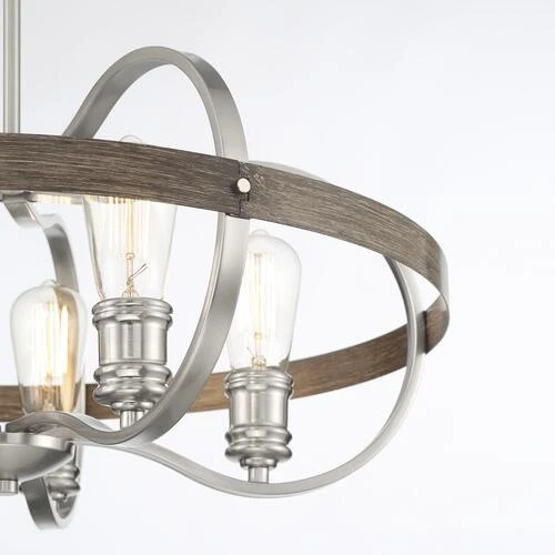 Coupon ❤️ Patriot Lighting® Waverly Satin Nickel & Wood 5-Light Pendant ❤️ 4 Coupon ❤️ Patriot Lighting® Waverly Satin Nickel & Wood 5-Light Pendant ❤️ - Image 2