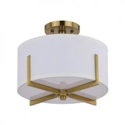 Wholesale 🎁 Patriot Lighting® Citrine Gold 2-Light Semi-Flush Mount Ceiling Light ❤️ -Patriot Lighting Sales 3518768 Alt1