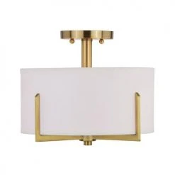 Wholesale 🎁 Patriot Lighting® Citrine Gold 2-Light Semi-Flush Mount Ceiling Light ❤️ -Patriot Lighting Sales 3518768 Alt2