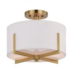 Wholesale 🎁 Patriot Lighting® Citrine Gold 2-Light Semi-Flush Mount Ceiling Light ❤️ -Patriot Lighting Sales 3518768 Alt3