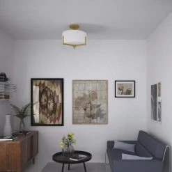 Wholesale 🎁 Patriot Lighting® Citrine Gold 2-Light Semi-Flush Mount Ceiling Light ❤️ -Patriot Lighting Sales 3518768 Alt6