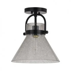 Best deal 🥰 Patriot Lighting® Renley Black 1-Light Semi-Flush Mount Ceiling Light ✔️ -Patriot Lighting Sales 3518773 Alt1