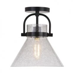 Best deal 🥰 Patriot Lighting® Renley Black 1-Light Semi-Flush Mount Ceiling Light ✔️ -Patriot Lighting Sales 3518773 Alt2