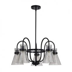 Deals 👍 Patriot Lighting® Renley Black 5-Light Chandelier ✨ -Patriot Lighting Sales 3518775 Alt1