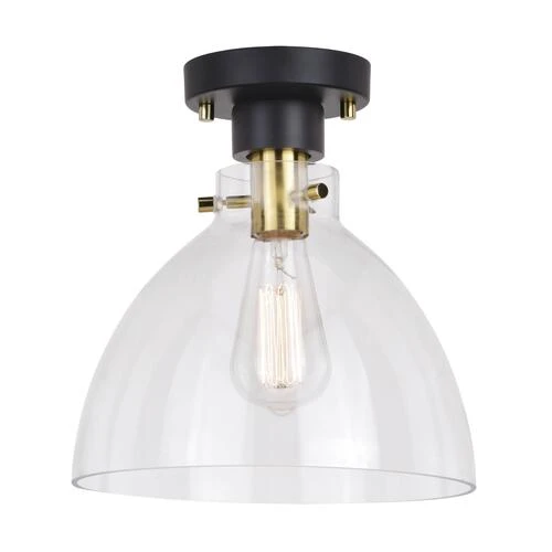 New 🔥 Patriot Lighting® Kenzie Matte Black & Gold 1-Light Semi-Flush Mount Ceiling Light 😉 7 New 🔥 Patriot Lighting® Kenzie Matte Black & Gold 1-Light Semi-Flush Mount Ceiling Light 😉 - Image 5