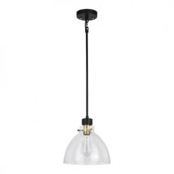 Best Pirce 😀 Patriot Lighting® Kenzie Matte Black & Gold 1-Light Pendant 👍 -Patriot Lighting Sales 3518778 Alt1