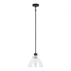 Best Pirce 😀 Patriot Lighting® Kenzie Matte Black & Gold 1-Light Pendant 👍