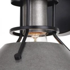 Best reviews of ⌛ Patriot Lighting® Ashtyn Matte Black & Charcoal Patina 1-Light Vanity Light ❤️ -Patriot Lighting Sales 3518780 Alt7