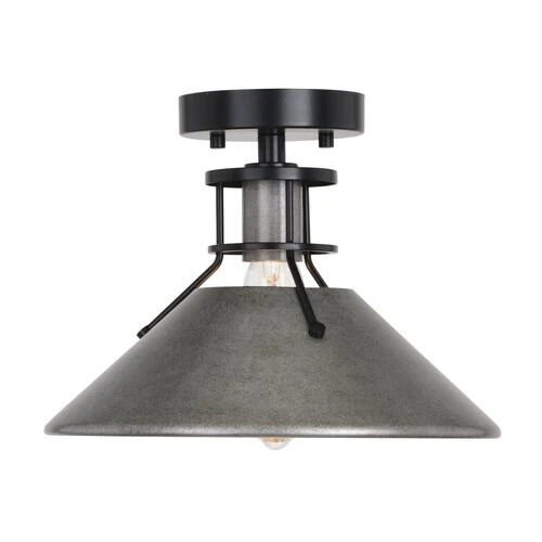 Cheapest 🥰 Patriot Lighting® Ashtyn Matte Black & Charcoal Patina 1-Light Semi-Flush Mount Ceiling Light 🧨 8 Cheapest 🥰 Patriot Lighting® Ashtyn Matte Black & Charcoal Patina 1-Light Semi-Flush Mount Ceiling Light 🧨 - Image 6