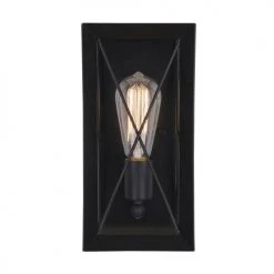 Deals 👍 Patriot Lighting® Carah Matte Black 1-Light Vanity Light ❤️ -Patriot Lighting Sales 3518788 Alt2