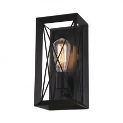 Deals 👍 Patriot Lighting® Carah Matte Black 1-Light Vanity Light ❤️ -Patriot Lighting Sales 3518788 Alt3