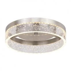 Discount ⌛ Patriot Lighting® Leah Satin Nickel Integrated LED Flush Mount Ceiling Light 👏 -Patriot Lighting Sales 3518792 Alt1