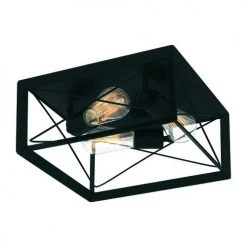 Flash Sale ⌛ Patriot Lighting® Carah Matte Black 3-Light Flush Mount Ceiling Light 🔔 -Patriot Lighting Sales 3518804 Alt2