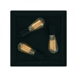 Flash Sale ⌛ Patriot Lighting® Carah Matte Black 3-Light Flush Mount Ceiling Light 🔔 -Patriot Lighting Sales 3518804 Alt4