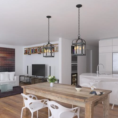 Top 10 ✔️ Patriot Lighting® Jazel Matte Black & Brushed Nickel 4-Light Pendant 🛒 5 Top 10 ✔️ Patriot Lighting® Jazel Matte Black & Brushed Nickel 4-Light Pendant 🛒 - Image 3