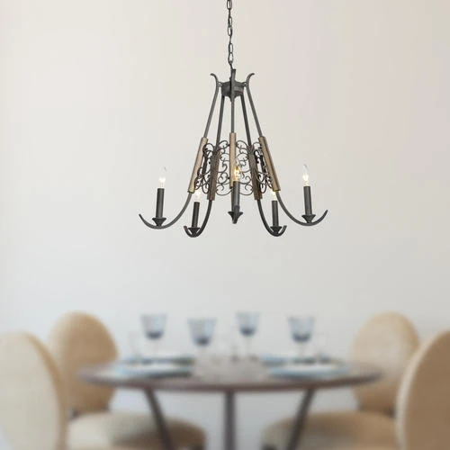 Best Sale ✨ Patriot Lighting® Seraphina Weatherd Zinc 5-Light Chandelier ❤️ 5 Best Sale ✨ Patriot Lighting® Seraphina Weatherd Zinc 5-Light Chandelier ❤️ - Image 3