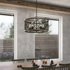 Discount 🧨 Patriot Lighting® Elegant Home Bodhi Black & Replica Wood 5-Light Pendant ⌛ -Patriot Lighting Sales 3519126 Alt3