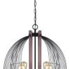 Cheapest 🤩 Patriot Lighting® Gage Black With Wood Accents 4-Light Chandelier ✔️ -Patriot Lighting Sales 3519197 ICH690A04BKW M