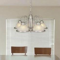 Cheap 😀 Patriot Lighting® Saturn 5-Light Brushed Nickel Chandelier 🧨 -Patriot Lighting Sales 352 2797 IU