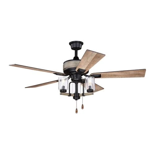 Cheap ✨ Patriot Lighting® Elegant Home Brooklyn 52" Black With Faux Wood Indoor LED Ceiling Fan 🔥 3 Cheap ✨ Patriot Lighting® Elegant Home Brooklyn 52" Black With Faux Wood Indoor LED Ceiling Fan 🔥