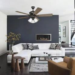 Budget 🧨 Patriot Lighting® Porter II 3-Light Oil-Rubbed Bronze LED Ceiling Fan Light ✔️ -Patriot Lighting Sales 355 3105 IU