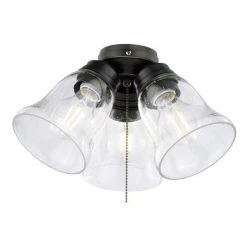 Best Sale ❤️ Patriot Lighting® Peterson 3-Light Oil-Rubbed Bronze LED Ceiling Fan Light ✔️