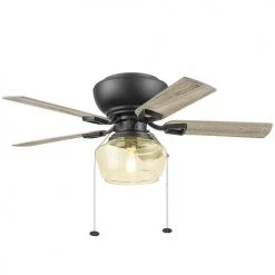 Cheapest 🌟 Patriot Lighting™ Anahy 44" Matte Black Indoor LED Ceiling Fan 😉 -Patriot Lighting Sales 3550023 20752 Anahy LightOn