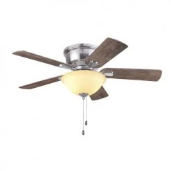 Promo ⌛ Patriot Lighting™ Austin 42" Brushed Nickel Indoor LED Ceiling Fan ✨ 21 Promo ⌛ Patriot Lighting™ Austin 42" Brushed Nickel Indoor LED Ceiling Fan ✨ -Patriot Lighting Sales 3550108 20765 Persp3 LightOn B