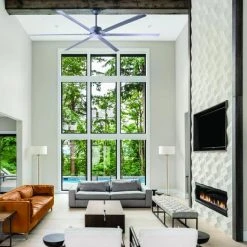 Deals ✨ Patriot Lighting™ Boss 96" Painted Grey Industrial Indoor/Outdoor Ceiling Fan 💯 -Patriot Lighting Sales 3550494 P SC