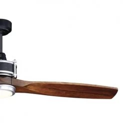 Cheapest ✔️ Patriot Lighting® Matrix 52" Matte Black & Brushed Silver Indoor/Outdoor LED Ceiling Fan ✔️ -Patriot Lighting Sales 3550608 Alt4