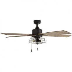 Hot Sale ✨ Patriot Lighting™ Miller Station 52" Matte Black Industrial Indoor LED Ceiling Fan 😀 20 Hot Sale ✨ Patriot Lighting™ Miller Station 52" Matte Black Industrial Indoor LED Ceiling Fan 😀 -Patriot Lighting Sales 3550647 20681 Side