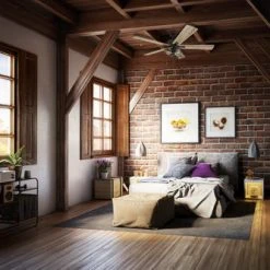 Hot Sale ✨ Patriot Lighting™ Miller Station 52" Matte Black Industrial Indoor LED Ceiling Fan 😀 14 Hot Sale ✨ Patriot Lighting™ Miller Station 52" Matte Black Industrial Indoor LED Ceiling Fan 😀 -Patriot Lighting Sales 3550647 20681 bedroom