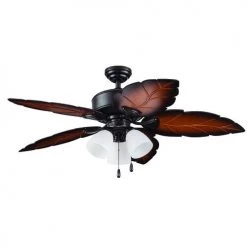 Outlet 🎉 Patriot Lighting™ Sonesta IV 52" Iron Indoor/Outdoor LED Ceiling Fan ✔️