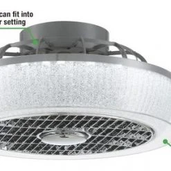 Outlet 🔔 Patriot Lighting™ Swank 16" Gray Indoor Integrated LED Fandelier ✨ -Patriot Lighting Sales 3550718 MegaBullets