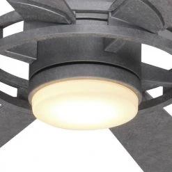 Best Sale ❤️ Patriot Lighting™ Holland 68" Painted Galvanized Indoor/Outdoor Integrated LED Ceiling Fan 👍 -Patriot Lighting Sales 3550735 Alt4