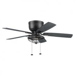 Flash Sale ⭐ Patriot Lighting™ Annetta 52" Matte Black LED Indoor/Outdoor Ceiling Fan 😉 -Patriot Lighting Sales 3550748 20778 Persp2 SideA