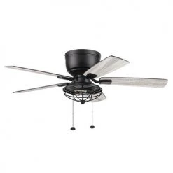 Flash Sale ⭐ Patriot Lighting™ Annetta 52" Matte Black LED Indoor/Outdoor Ceiling Fan 😉 -Patriot Lighting Sales 3550748 20778 Persp2 SideB