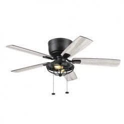 Flash Sale ⭐ Patriot Lighting™ Annetta 52" Matte Black LED Indoor/Outdoor Ceiling Fan 😉 -Patriot Lighting Sales 3550748 20778 Persp3 LightOn B