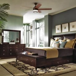 Best Sale ⌛ Patriot Lighting™ Taylor 48" Espresso Indoor LED Ceiling Fan ⌛ -Patriot Lighting Sales 3557057 room1