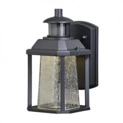 Hot Sale ⌛ Patriot Lighting® Eliza Textured Black LED Motion Sensor Outdoor Wall Light 🥰
