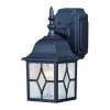 Cheap 🛒 Patriot Lighting® Galeana Textured Black Outdoor Wall Light W/ Outlet ⌛