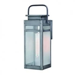 Top 10 😉 Patriot Lighting® Clermont Brushed Pewter And Textured Black Outdoor Wall Light ⭐